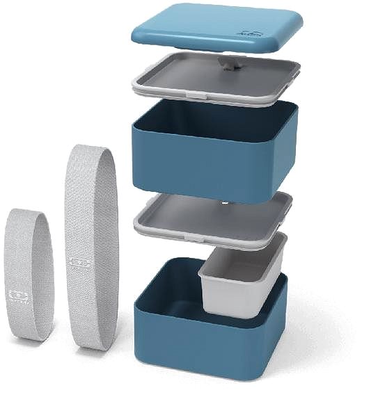 Snack Box MonBento Snack box Square, blue Features/technology