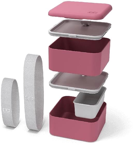 Snack Box MonBento Snack box Square, pink Features/technology