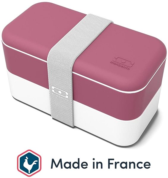 Snack Box MonBento Original Blush | burgundy Lateral view