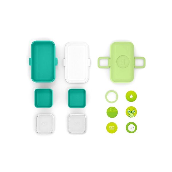 Snack Box MonBento Tresor Apple | light green Package content
