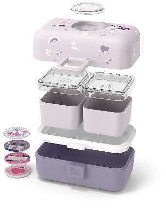 Snack Box MonBento Tresor Purple Unicorn | light purple Features/technology