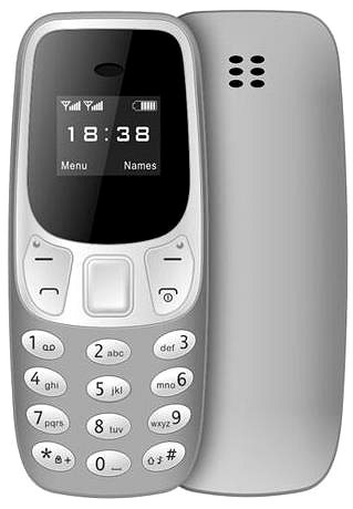 Mobilný telefón ALUM BM10 sivý miniatúrny ...