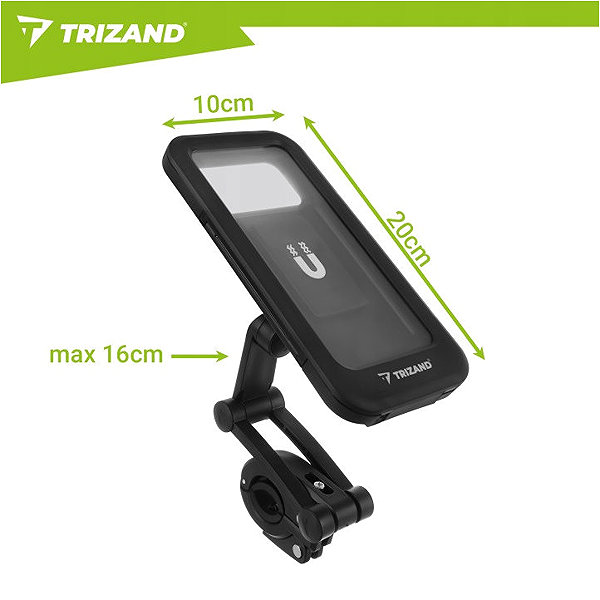 Phone holder Trizand 27618 Waterproof 360° Bicycle Phone Holder, Black ...