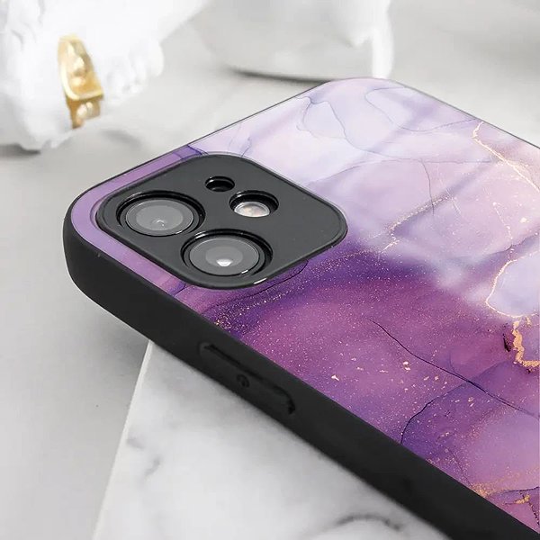 Telefon tok Mobiwear Glossy Samsung Galaxy Z Fold6 fényes tok - G050G, lila márvány ...