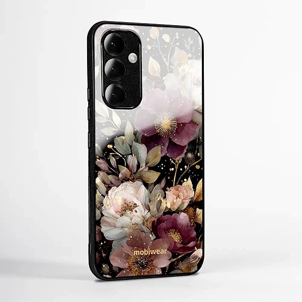 Telefon tok Mobiwear Glossy Xiaomi 15T Pro aranyszínű virágok fényes tok ...