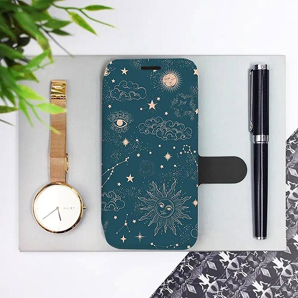 Puzdro na mobil Mobiwear Flip puzdro pre Motorola Moto G56 5G vesmír ...