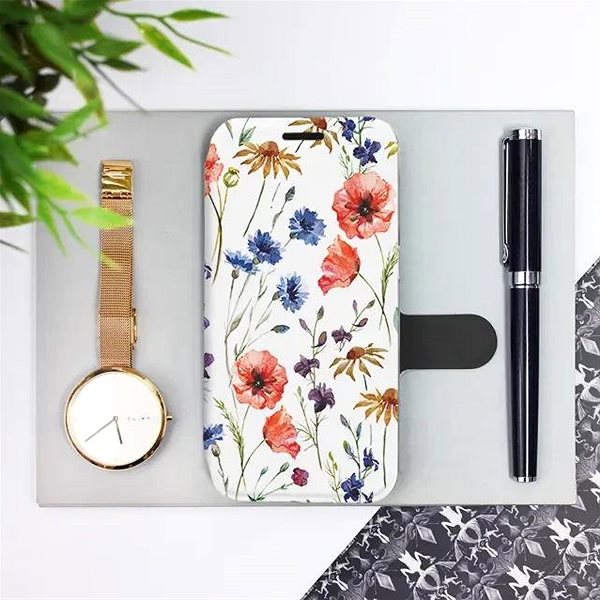 Mobiltelefon tok Mobiwear Xiaomi 14T flip tok - mezei virágok ...
