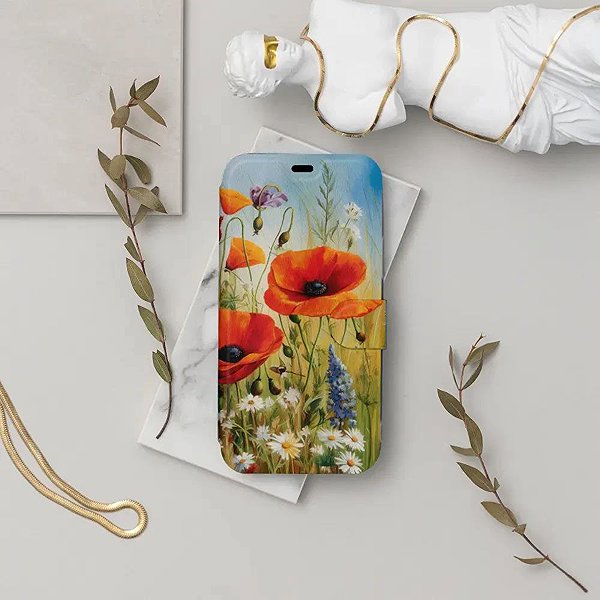 Mobiltelefon tok Mobiwear Poco F7 Pro 5G flip tok - nyári rét ...