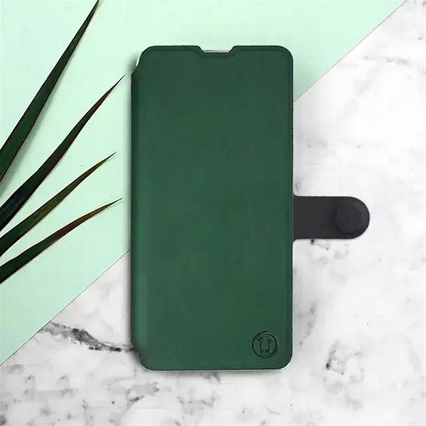 Puzdro na mobil Mobiwear Soft Touch flip na Honor 70 – zelené & čierne ...