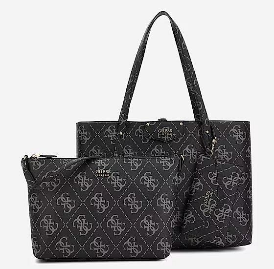 Kabelka GUESS Eco Brenton Maxi 4G Logo Shopper Černá ...