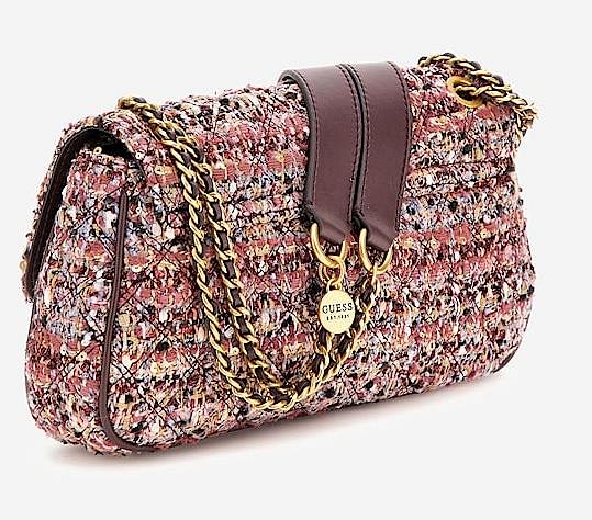 Kabelka GUESS Giully Tweed Crossbody Barevná ...
