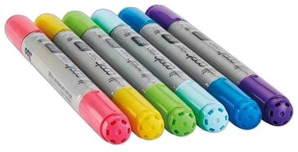 COPIC Ciao double-sided Brush Chisel 6 pcs bright tones .