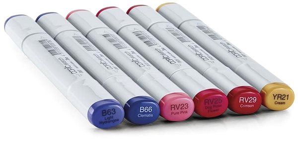 COPIC Sketch double-sided Brush Chisel 6 pcs floral tones 