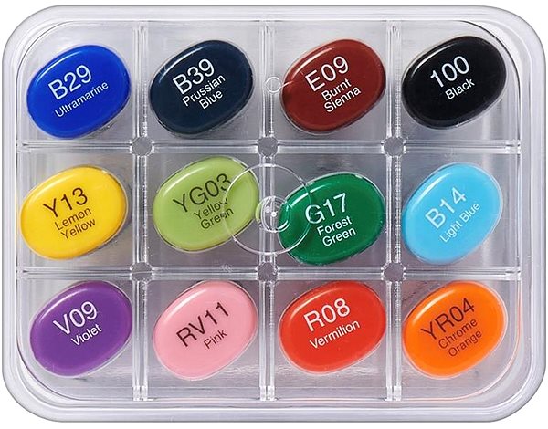 COPIC Sketch Double Sided Brush Chisel 12 pcs basic .