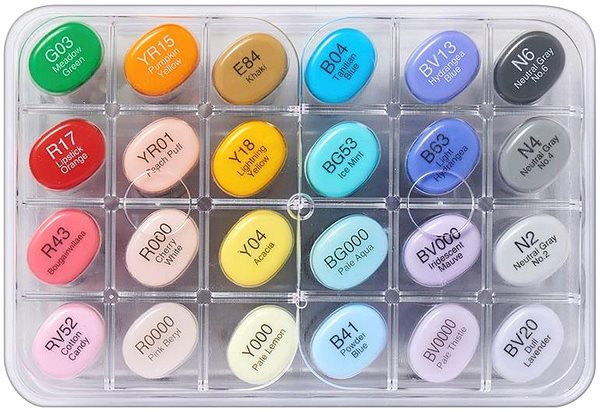 COPIC Sketch Double Sided Brush Chisel 24 pcs Manga Illustration .