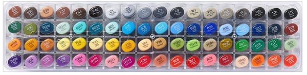 COPIC Sketch Double Sided Brush Chisel 72 pcs basic A .