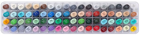 COPIC Sketch Double Sided Brush Chisel 72 pcs basic B .