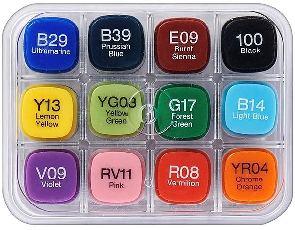 COPIC Classic Double Sided Fine Chisel 12 pcs basic .