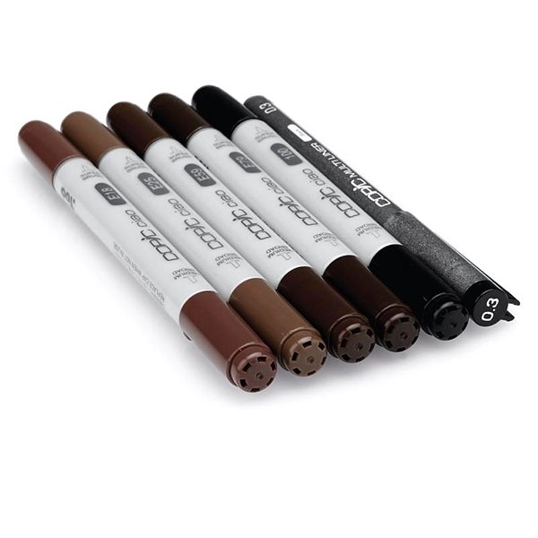 COPIC Ciao double-sided Brush Chisel 5+1 pcs hair tones B .