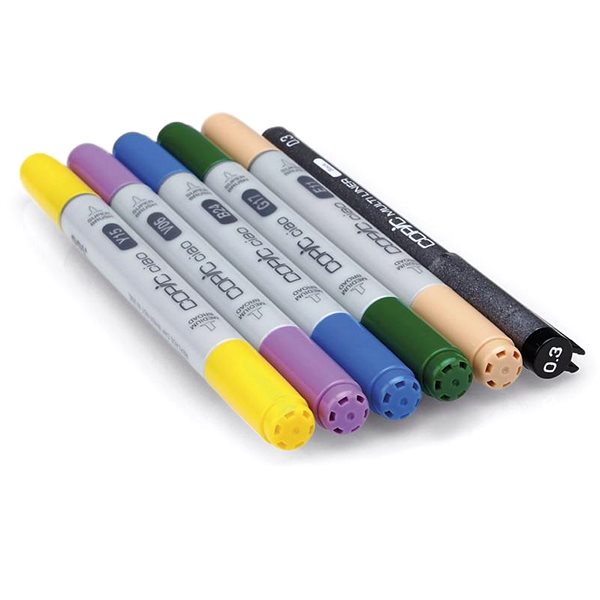 COPIC Ciao double-sided Brush Chisel 5+1 pcs Manga 1 .