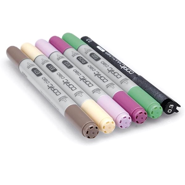 COPIC Ciao double-sided Brush Chisel 5+1 pcs Manga 3 .