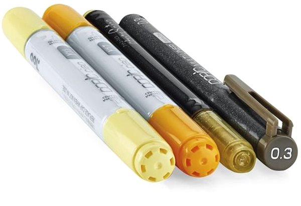 COPIC Ciao double-sided Brush Chisel 2+2 pcs Doodle Kit yellow .