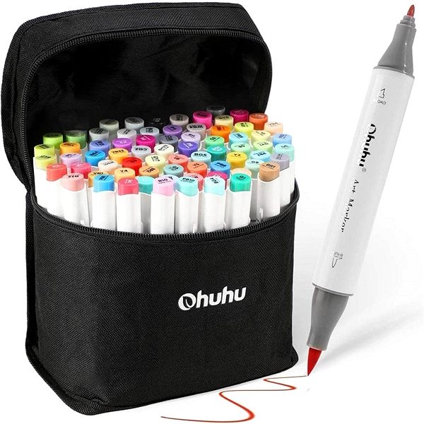Markers OHUHU double-sided Brush Fine 72 pcs + blender .