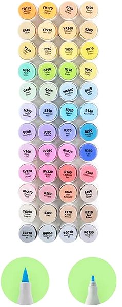Markers OHUHU double-sided Brush Fine 48 pcs secondary + blender .