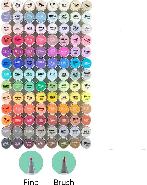 Markers OHUHU double-sided Brush Fine 104 pcs + blender .