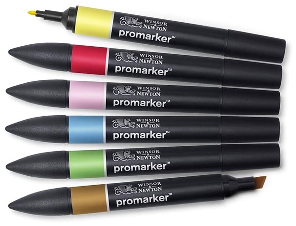 Markers WINSOR NEWTON double-sided Fine Chisel 6 pcs Mid tones .