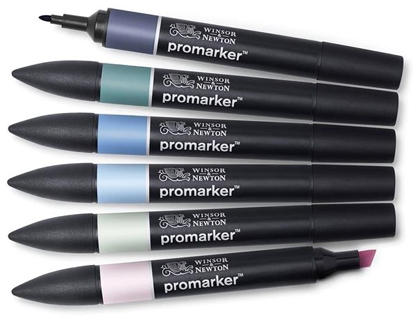 Markers WINSOR NEWTON double-sided Fine Chisel 6 pcs Skyscape .