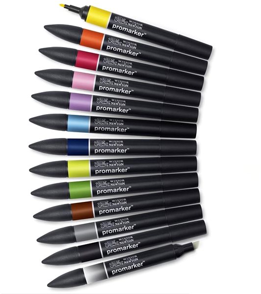 Markers WINSOR NEWTON double-sided Fine Chisel 12+1 pcs basic .