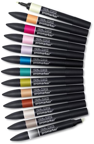Markers WINSOR NEWTON double-sided Fine Chisel 12+1 pcs Manga Romance .