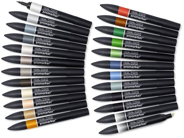 WINSOR NEWTON double-sided Fine Chisel 24+1 pcs Architecture set in pencil case .