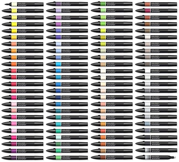 WINSOR NEWTON Double Sided Fine Chisel 96 pcs Superbig box set .