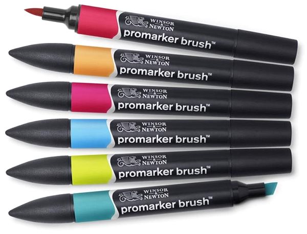 WINSOR NEWTON Double Sided Brush Chisel 6 pcs Mid tones .