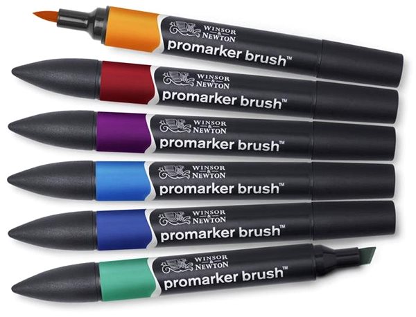 WINSOR NEWTON Double Sided Brush Chisel 6 pcs Rich tones .