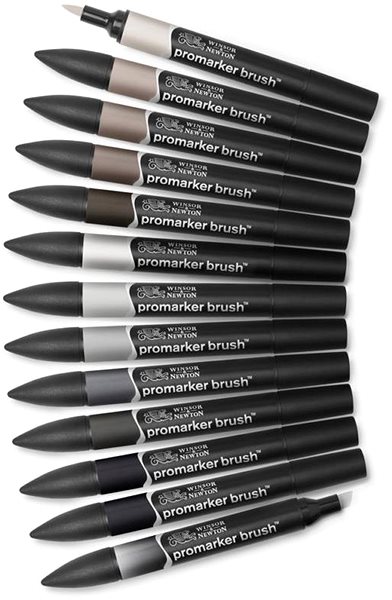 WINSOR NEWTON double-sided Brush Chisel 12+1 pcs Neutral tones .