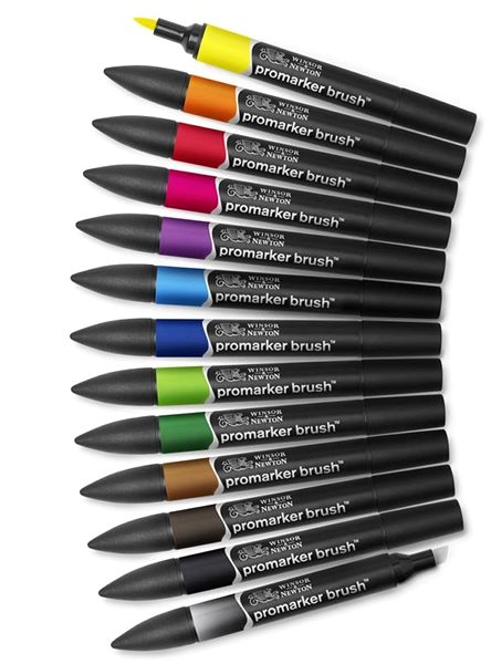 WINSOR NEWTON Double Sided Brush Chisel 12+1 pcs Vibrant tones .