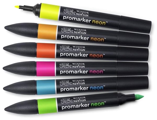 Markers WINSOR NEWTON double-sided Fine Round 6 pcs Neon .