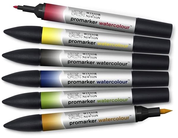 Markers WINSOR NEWTON double-sided Brush Fine 6 pcs Basic .