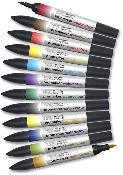 Markers WINSOR NEWTON double-sided Brush Fine 12 pcs Basic .