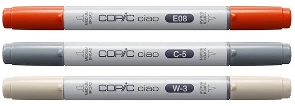 COPIC Ciao double-sided Brush Chisel 3 pcs Architect Palette .