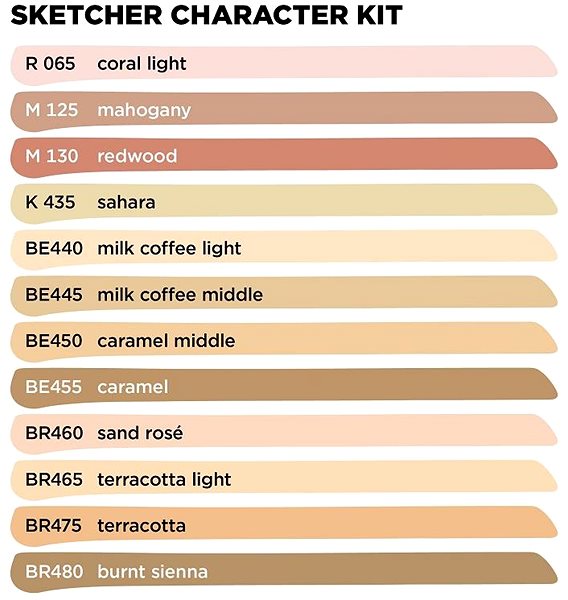 Markers MOLOTOW Sketcher 12 pcs skin .