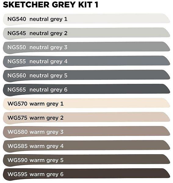 Markers MOLOTOW Sketcher 12 pcs grey A .