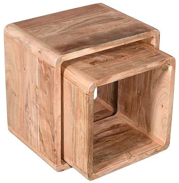 Odkladací stolík Twice kisasztal szett Acacia Wood Handmade ...