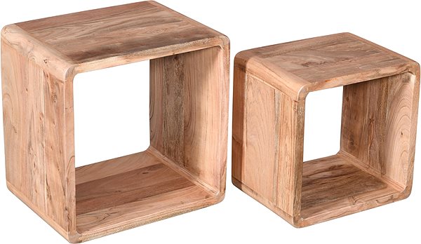 Odkladací stolík Twice kisasztal szett Acacia Wood Handmade ...