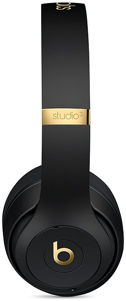 Bezdrátová sluchátka Beats Studio3 Wireless - Skyline Collection - půlnoční černá Boční pohled