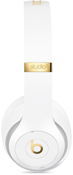 Bezdrôtové slúchadlá Beats Studio3 Wireless – biele Bočný pohľad