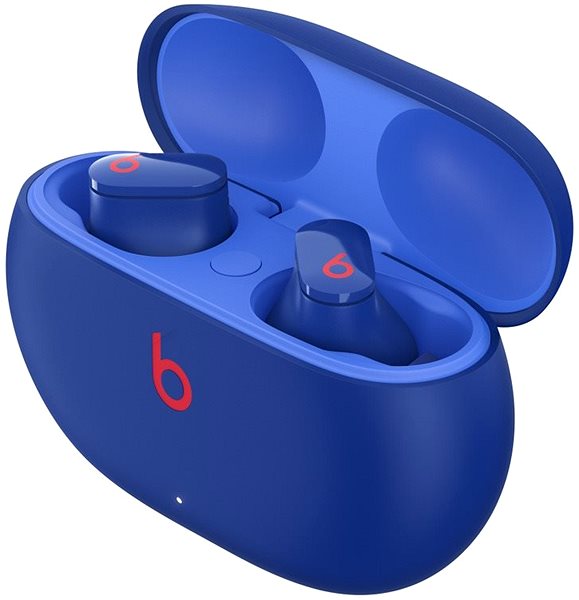 Kabellose Kopfhörer Beats Studio Buds blau Seitlicher Anblick